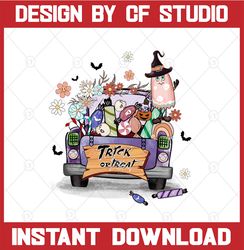 trick or treat png image, halloween candy truck design, sublimation designs downloads, png file