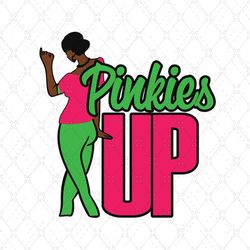 black girl pinkies up svg, black girl svg