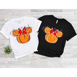 Minnie Pumpkin Unisex Tee, Minnie mouse Pumpkin Tees, Disney pumpkin Fall Tees | Women's Fall T-shirts