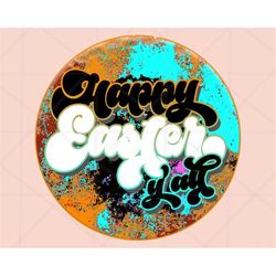 happy easter y'all png, funny easter png, groovy easter day sublimation design download, retro easter vibes png