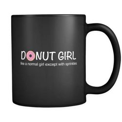 donut girl mug, girl gift, teenager gift, teenager mug, teen gift, teen mug, birthday gift, gift for her, mug for her, c