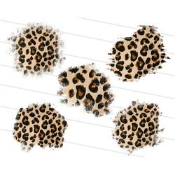 distressed leopard print patches png, leopard patches, leopard patch background, cheetah design sublimation png design,