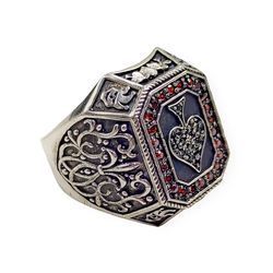 ring gambler spades sharper, code 701300ym, completely 925 sterling silver