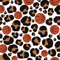 seamless basketball leopard png, sublimate download, basketball digital paper printable, animal print, cheetah, backgrou