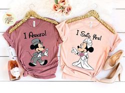 Mickey And Minnie Matching Couple Hoodies, Disney I Said Yes Couple Shirt