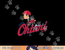 shohei ohtani - caricature - los angeles baseball png, sublimation