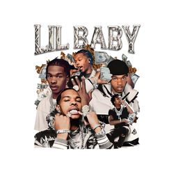 vintage lil baby rapper png sublimation download