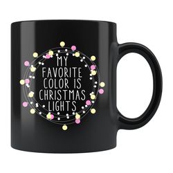 christmas mug holiday mug christmas lover mug christmas lights mug christmas lights gift christmas lover gift christmas