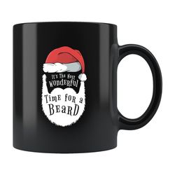 funny bearded men gift, beard gifts, beard mug, bearded man mug, santa claus mug, christmas gift, the most wonderful tim