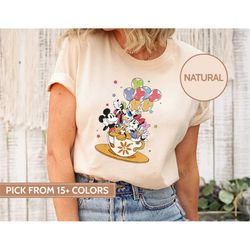 disney mickey and friends tea cup shirt, disney characters balloons tea cup shirt, disney trip shirt, disneyworld shirt,