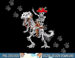 skeleton pirate riding skeleton dinosaur halloween costume png, sublimation copy