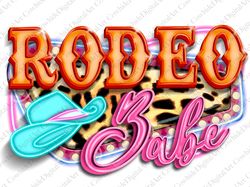 Rodeo Babe Neon Light png sublimation design download, Western png, Rodeo png, Cowboy png, sublimate
