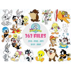 baby toons svg, looney tunes svg, looney tunes birthday svg, looney tunes png, looney tunes clipart, cartoon bundle laye