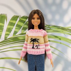 barbie doll clothes palm sweater