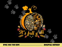 its fall yall fall nurse scrub tops leopard pumpkin nurse  png,sublimation copy