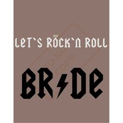 ac/dc bride font package png for bride and bridesmaids