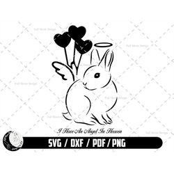 rabbit memorial svg, pet memorial svg, pet loss svg, in loving memory svg, digital download