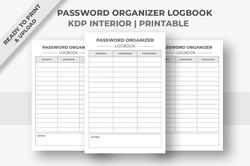 password organizer logbook kdp interior