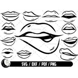 12 lips svg bundle, kiss svg, sexy lips svg, digital download