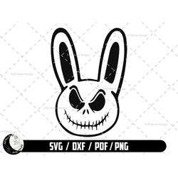 devil bunny face svg, rabbit svg, bunny svg files for cricut, rabbit shirt,digital download