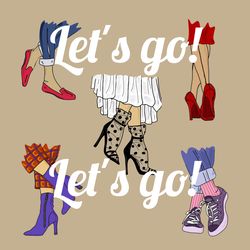 fashion illustration. let's go! shoes. clipart