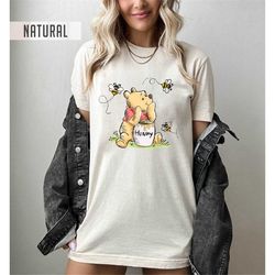 pooh bear honey pot shirt, pooh birthday, honey bear shirt, cartoon bear shirt, honey bee sweatshirt, winnie the pooh sh