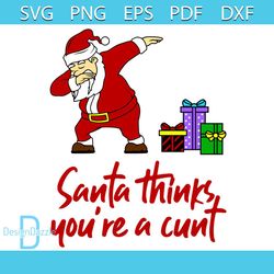 funny rude christmas card | adult christmas card | santa thinks