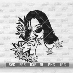 sexy girl smoking weed svg | sexy girl svg | rasta girl svg | dope girl svg | weed clipart | marijuana svg | smoking joi