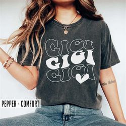 Gigi Comfort Colors Shirt, Design Groovy Shirt, Gift for Mama, New Mom Shirt, Mothers Day Shirt, Pregnancy Announcement,