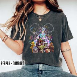 Star Wars Comfort Colors Shirt, Watercolor Castle Shirt, Family Trip 2023 Shirt, Vacay Mode Shirt, Mickey StarWars Shirt