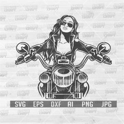 Girl Biker svg | Biker svg | Biker Clipart | Biker Cutfile | Girl Rider svg | Motorbike svg | Girl Rider Cutfile | Motor