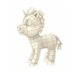 papercraft unicorn, pdf.