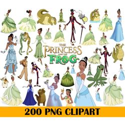 200 princess and the frog clipart, tiana princess disney clipart, princess and frog, disney princess png