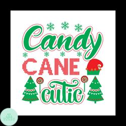 candy cane cutic svg, christmas svg, candy cane svg, pine tree svg