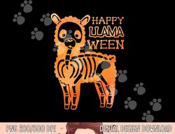 funny halloween llama costume tee happy llamaween skeleton  png,sublimation copy