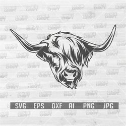 Highland Cow svg | Cow Head svg | Animal svg | Farm Animal svg | Cow Shirt svg | Cow png | Cow Clipart | Cow Cutfiles |