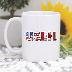 useh american canadian coffee mug  canada and america flag gift