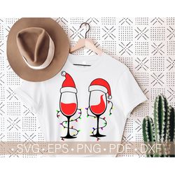 Christmas Png, Wine Svg, Christmas Wine Glass Png File, Sublimation Designs, Christmas Shirt Design Svg Cut File for Cri