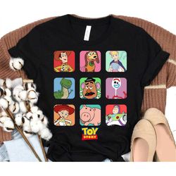 disney toy story characters box panel t-shirt, toy story shirt, disneyland epcot family vacation shirts, magic kingdom s