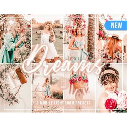 6 lightroom mobile presets dreams | portrait presets | summer presets | boho presets | vintage presets | family presets