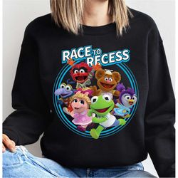 disney muppet babies race to recess t-shirt, muppets characters shirt, kermit fozzie gonzo miss piggy, disneyland family