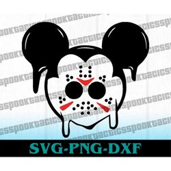 jason mickey svg, voorhees svg, friday the 13th svg, halloween svg, spooky png, horror svg, halloween png, morticia svg,
