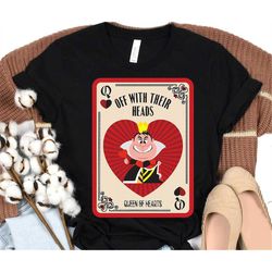 Disney Villains The Queen of Hearts Off With Their Heads T-Shirt, Alice In Wonderland Shirt, Disneyland Family Matching