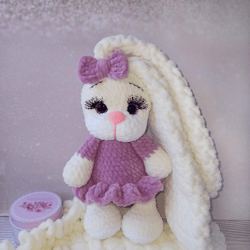 crocheted plush bunny