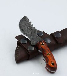 full tang tracker hunting knife , custom made hand made damascus steel tracker knife