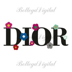 dior flower logo svg