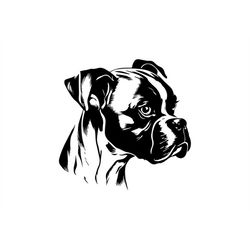 boxer dog svg, boxer clipart, boxer svg files for cricut, boxer silhouette svg, dog svg