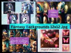 big bundles of fantasy backgrounds,jpg format size 12x12 inches