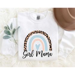 girl mama svg, girl mom svg, mother's day cut file, mama svg, leopard rainbow svg, mom of girl svg, mom to girl svg, pri