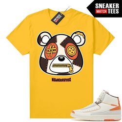 maison chateau rogue 2s to match sneaker match tees gold 'misunderstood bear'